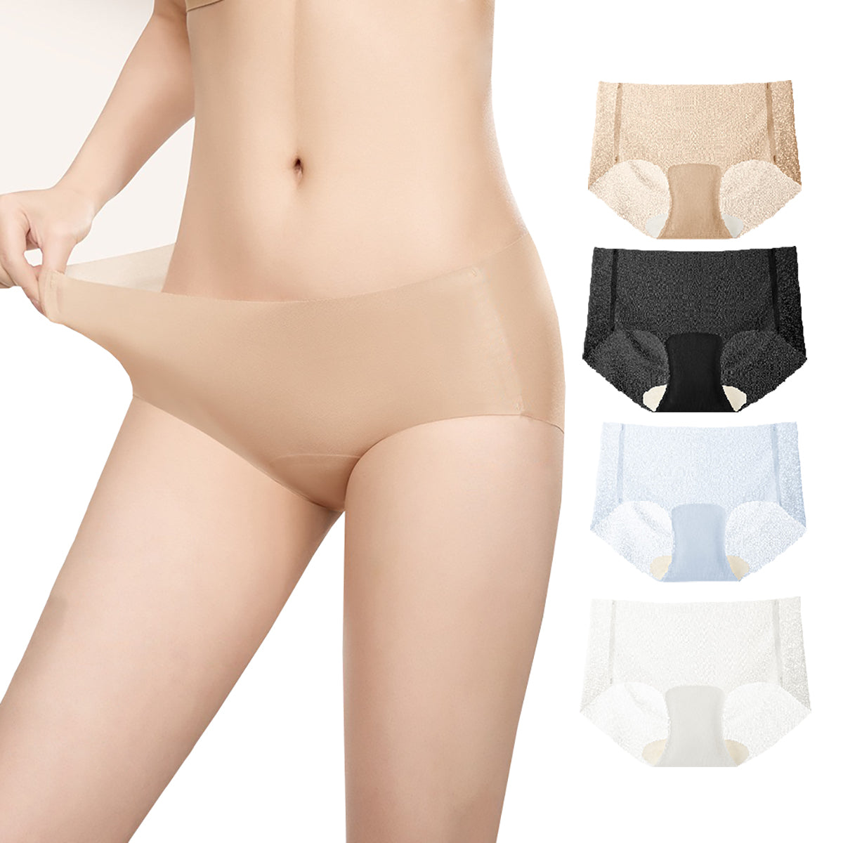 CandiKoKo Seamless Mid-Rise Brief Full Coverage Ladies Panties